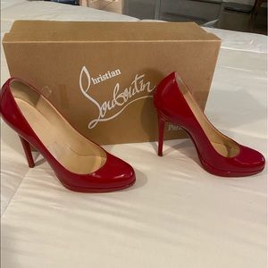 Christian Louboutin Red Patent shoes/original box
